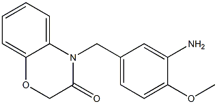 4-[(3-amino-4-methoxyphenyl)methyl]-3,4-dihydro-2H-1,4-benzoxazin-3-one Struktur