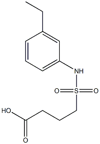 4-[(3-ethylphenyl)sulfamoyl]butanoic acid Struktur