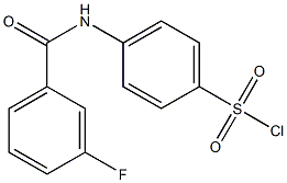 4-[(3-fluorobenzene)amido]benzene-1-sulfonyl chloride Struktur