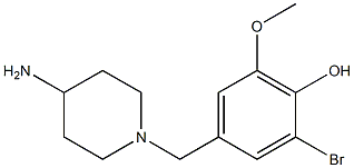 4-[(4-aminopiperidin-1-yl)methyl]-2-bromo-6-methoxyphenol Struktur