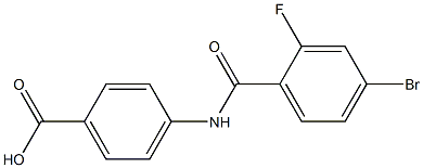 4-[(4-bromo-2-fluorobenzoyl)amino]benzoic acid Struktur