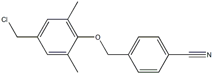 4-[4-(chloromethyl)-2,6-dimethylphenoxymethyl]benzonitrile Struktur