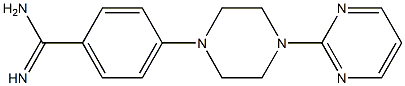 4-[4-(pyrimidin-2-yl)piperazin-1-yl]benzene-1-carboximidamide Struktur