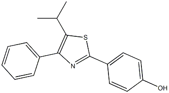 4-[4-phenyl-5-(propan-2-yl)-1,3-thiazol-2-yl]phenol Struktur