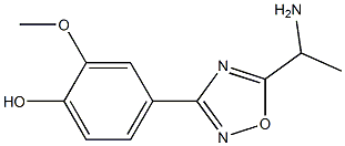 4-[5-(1-aminoethyl)-1,2,4-oxadiazol-3-yl]-2-methoxyphenol Struktur