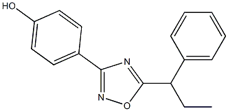 4-[5-(1-phenylpropyl)-1,2,4-oxadiazol-3-yl]phenol Struktur