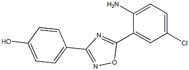 4-[5-(2-amino-5-chlorophenyl)-1,2,4-oxadiazol-3-yl]phenol Struktur