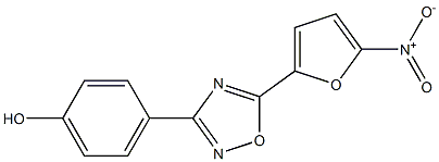 4-[5-(5-nitrofuran-2-yl)-1,2,4-oxadiazol-3-yl]phenol Struktur