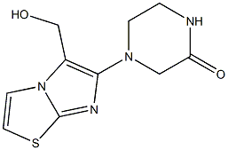 4-[5-(hydroxymethyl)imidazo[2,1-b][1,3]thiazol-6-yl]piperazin-2-one Struktur