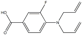 4-[bis(prop-2-en-1-yl)amino]-3-fluorobenzoic acid Struktur