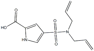 4-[bis(prop-2-en-1-yl)sulfamoyl]-1H-pyrrole-2-carboxylic acid Struktur