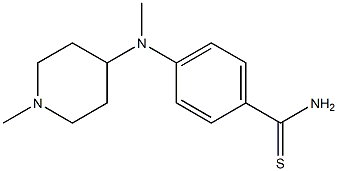 4-[methyl(1-methylpiperidin-4-yl)amino]benzene-1-carbothioamide Struktur