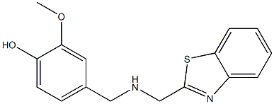 4-{[(1,3-benzothiazol-2-ylmethyl)amino]methyl}-2-methoxyphenol Struktur