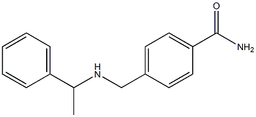 4-{[(1-phenylethyl)amino]methyl}benzamide Struktur