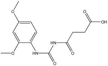 4-{[(2,4-dimethoxyphenyl)carbamoyl]amino}-4-oxobutanoic acid Struktur