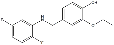 4-{[(2,5-difluorophenyl)amino]methyl}-2-ethoxyphenol Struktur