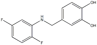 4-{[(2,5-difluorophenyl)amino]methyl}benzene-1,2-diol Struktur