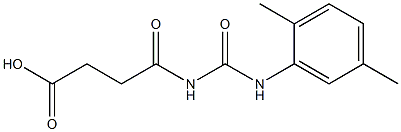 4-{[(2,5-dimethylphenyl)carbamoyl]amino}-4-oxobutanoic acid Struktur