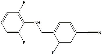 4-{[(2,6-difluorophenyl)amino]methyl}-3-fluorobenzonitrile Struktur