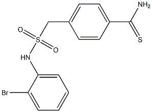 4-{[(2-bromophenyl)sulfamoyl]methyl}benzene-1-carbothioamide Struktur