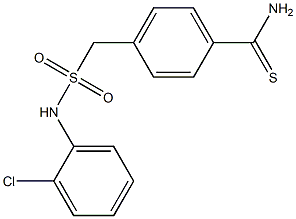 4-{[(2-chlorophenyl)sulfamoyl]methyl}benzene-1-carbothioamide Struktur