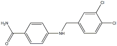 4-{[(3,4-dichlorophenyl)methyl]amino}benzamide Struktur