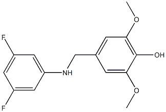 4-{[(3,5-difluorophenyl)amino]methyl}-2,6-dimethoxyphenol Struktur