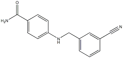 4-{[(3-cyanophenyl)methyl]amino}benzamide Struktur