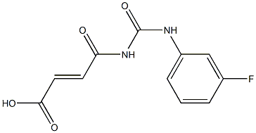 4-{[(3-fluorophenyl)carbamoyl]amino}-4-oxobut-2-enoic acid Struktur