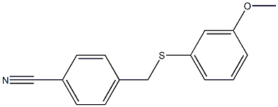 4-{[(3-methoxyphenyl)sulfanyl]methyl}benzonitrile Struktur