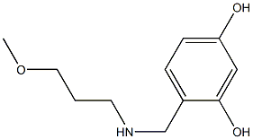 4-{[(3-methoxypropyl)amino]methyl}benzene-1,3-diol Struktur