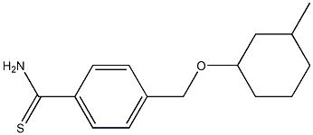 4-{[(3-methylcyclohexyl)oxy]methyl}benzene-1-carbothioamide Struktur