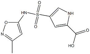 4-{[(3-methylisoxazol-5-yl)amino]sulfonyl}-1H-pyrrole-2-carboxylic acid Struktur