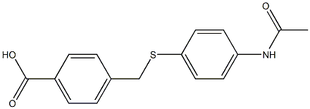 4-{[(4-acetamidophenyl)sulfanyl]methyl}benzoic acid Struktur