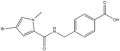 4-{[(4-bromo-1-methyl-1H-pyrrol-2-yl)formamido]methyl}benzoic acid Struktur