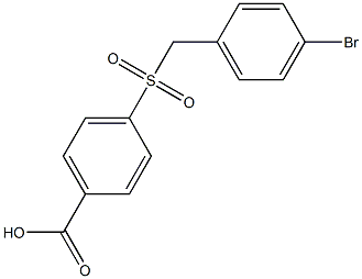 4-{[(4-bromophenyl)methane]sulfonyl}benzoic acid Struktur