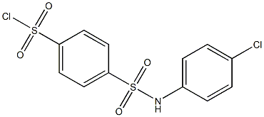 4-{[(4-chlorophenyl)amino]sulfonyl}benzenesulfonyl chloride Struktur