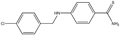 4-{[(4-chlorophenyl)methyl]amino}benzene-1-carbothioamide Struktur