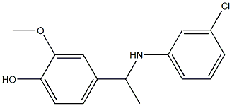 4-{1-[(3-chlorophenyl)amino]ethyl}-2-methoxyphenol Struktur