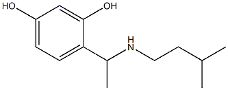 4-{1-[(3-methylbutyl)amino]ethyl}benzene-1,3-diol Struktur