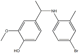 4-{1-[(4-bromo-2-methylphenyl)amino]ethyl}-2-methoxyphenol Struktur