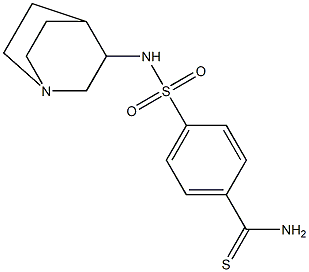 4-{1-azabicyclo[2.2.2]octan-3-ylsulfamoyl}benzene-1-carbothioamide Struktur