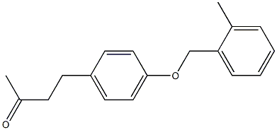 4-{4-[(2-methylphenyl)methoxy]phenyl}butan-2-one Struktur