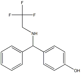 4-{phenyl[(2,2,2-trifluoroethyl)amino]methyl}phenol Struktur