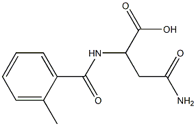 4-amino-2-[(2-methylbenzoyl)amino]-4-oxobutanoic acid Struktur