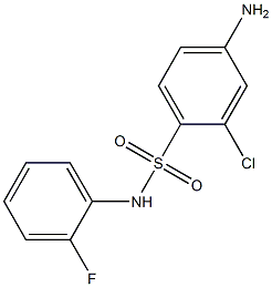 4-amino-2-chloro-N-(2-fluorophenyl)benzene-1-sulfonamide Struktur