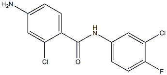 4-amino-2-chloro-N-(3-chloro-4-fluorophenyl)benzamide Struktur