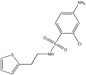 4-amino-2-chloro-N-[2-(thiophen-2-yl)ethyl]benzene-1-sulfonamide Struktur