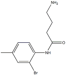 4-amino-N-(2-bromo-4-methylphenyl)butanamide Struktur