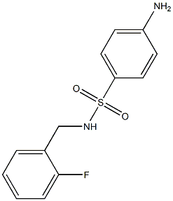 4-amino-N-(2-fluorobenzyl)benzenesulfonamide Struktur